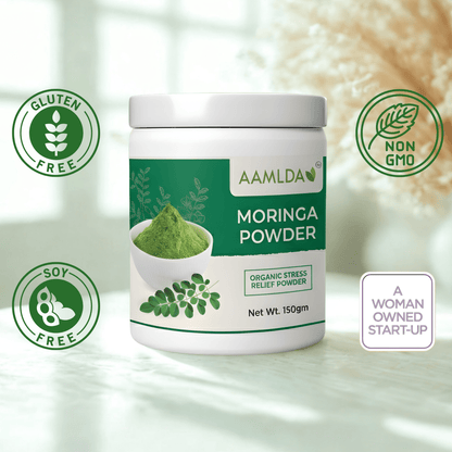 MORINGA POWDER - NUTRIENT DENSE POWDER FOR CLEAR SKIN - Aamlda
