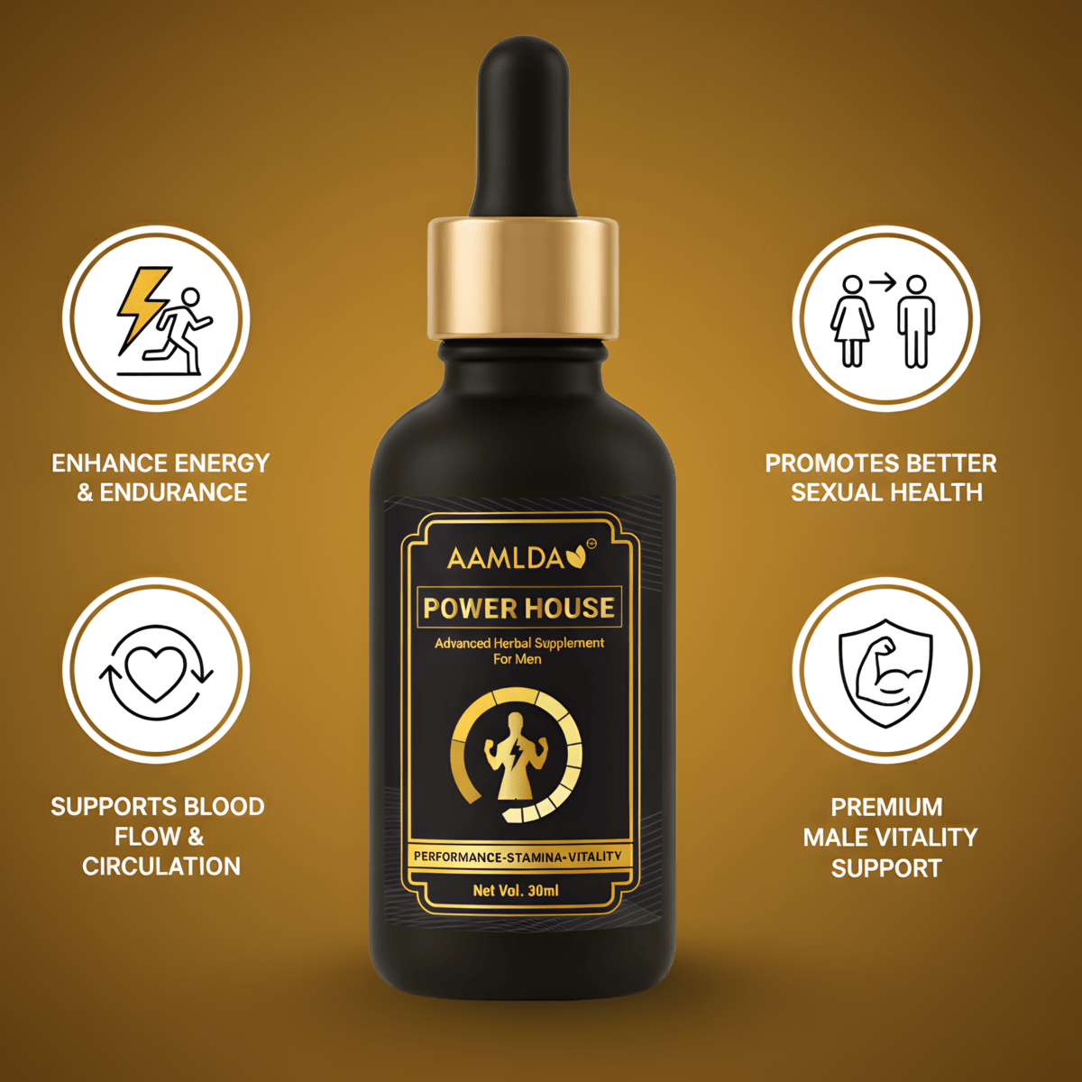 POWER HOUSE - HERBAL SUPPLEMENT FOR MENS HEALTH - Aamlda