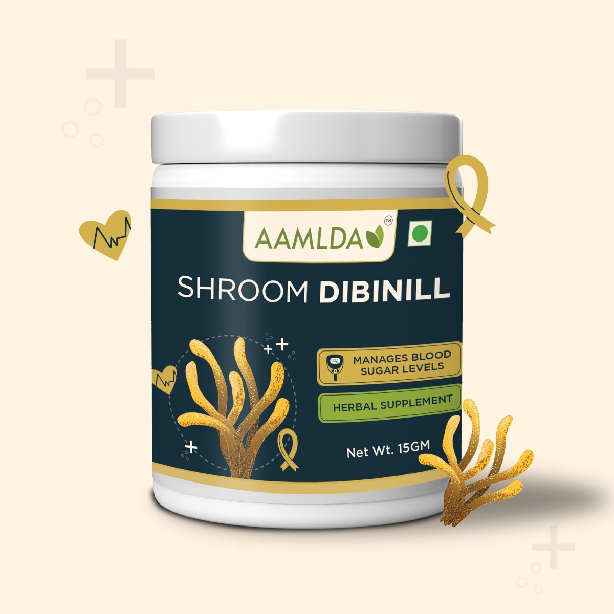 SHROOM DIBINILL - HERBAL SUPPLEMENT TO MANAGE BLOOD SUGAR LEVELS - Aamlda