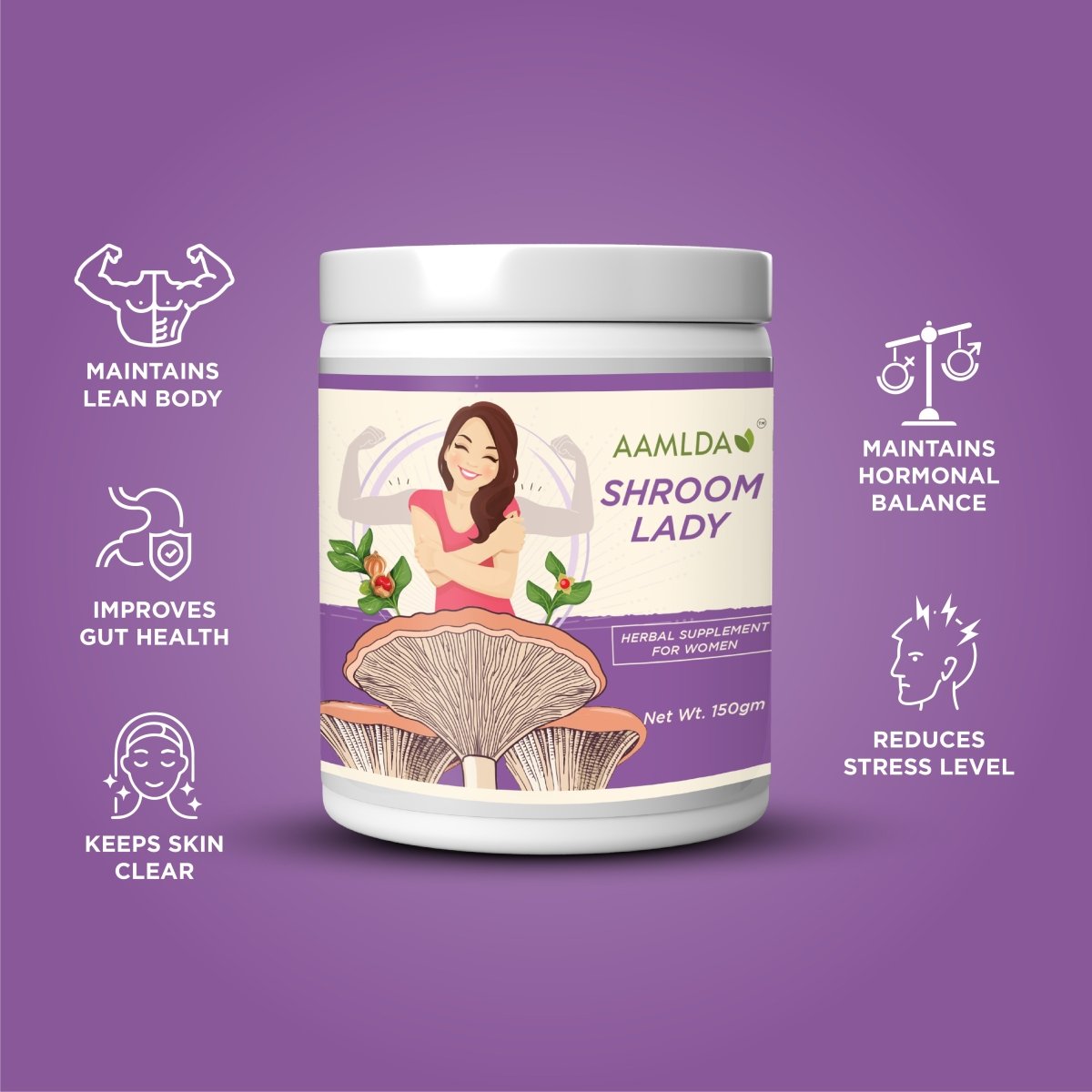 SHROOM LADY - HERBAL SUPPLEMENT FOR WOMEN - Aamlda